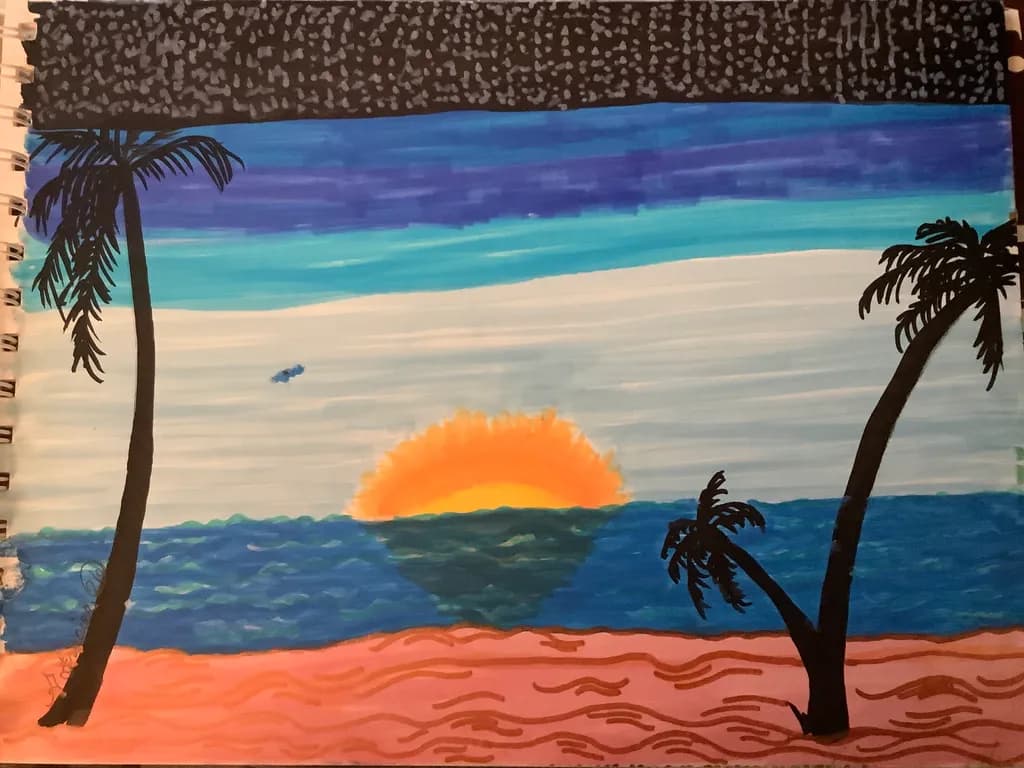 Sunset Over Ocean Beach