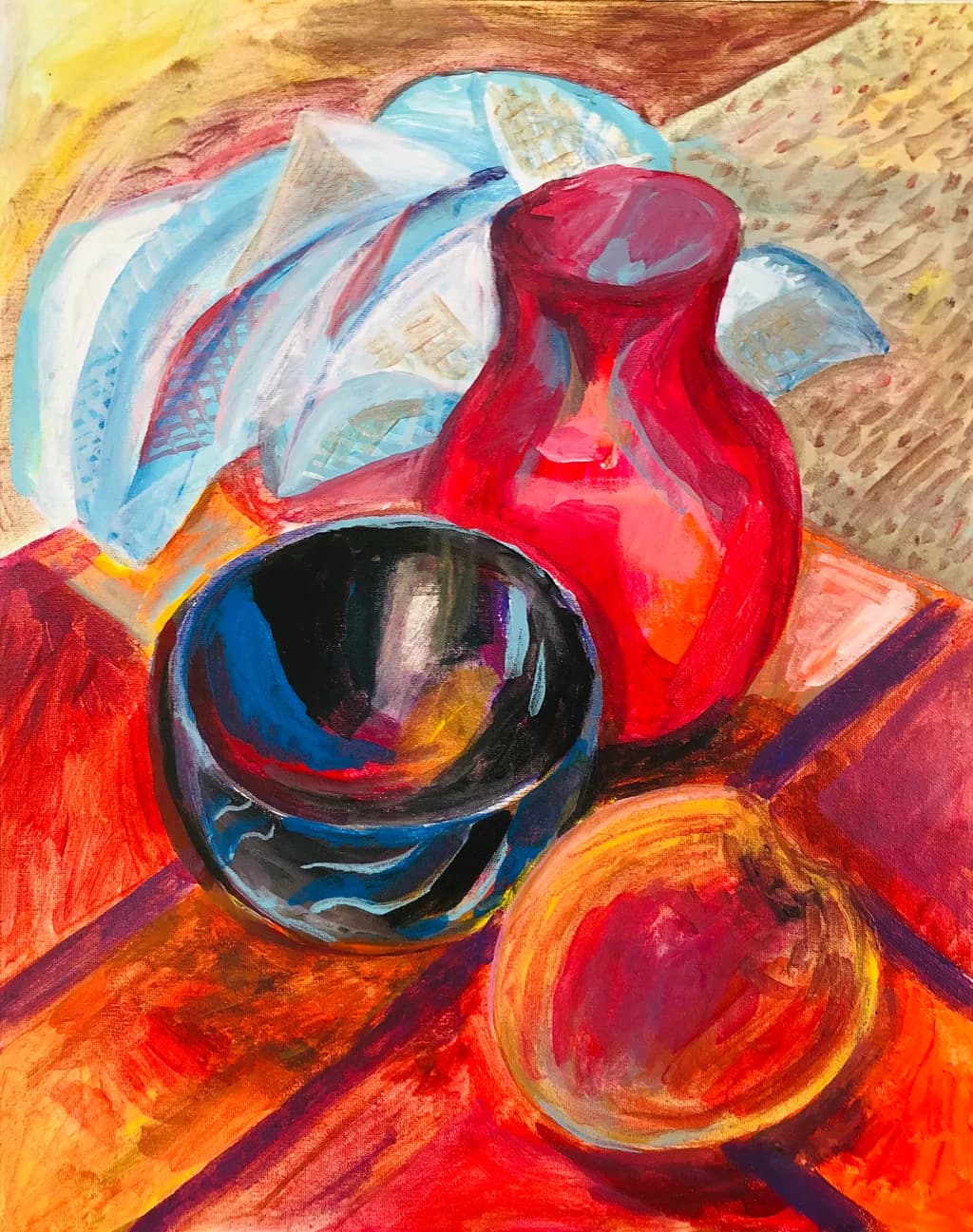 Red Vase Still Life