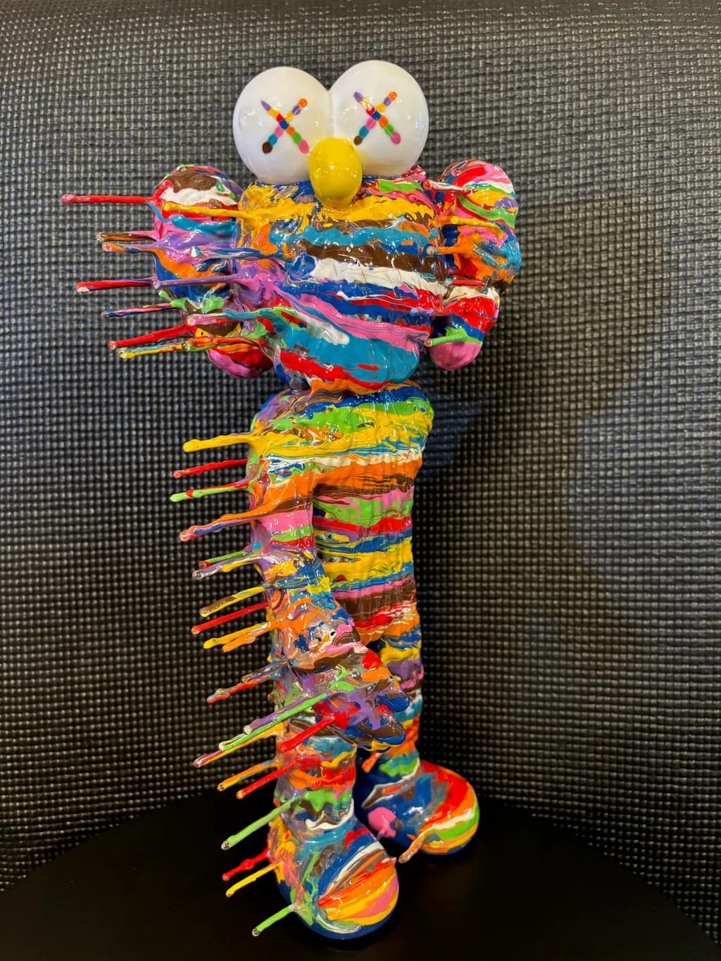 Genedieve Vortex BFF 13" Rainbow Vinyl - Multicolor Drip Paint Pop Art Sculpture