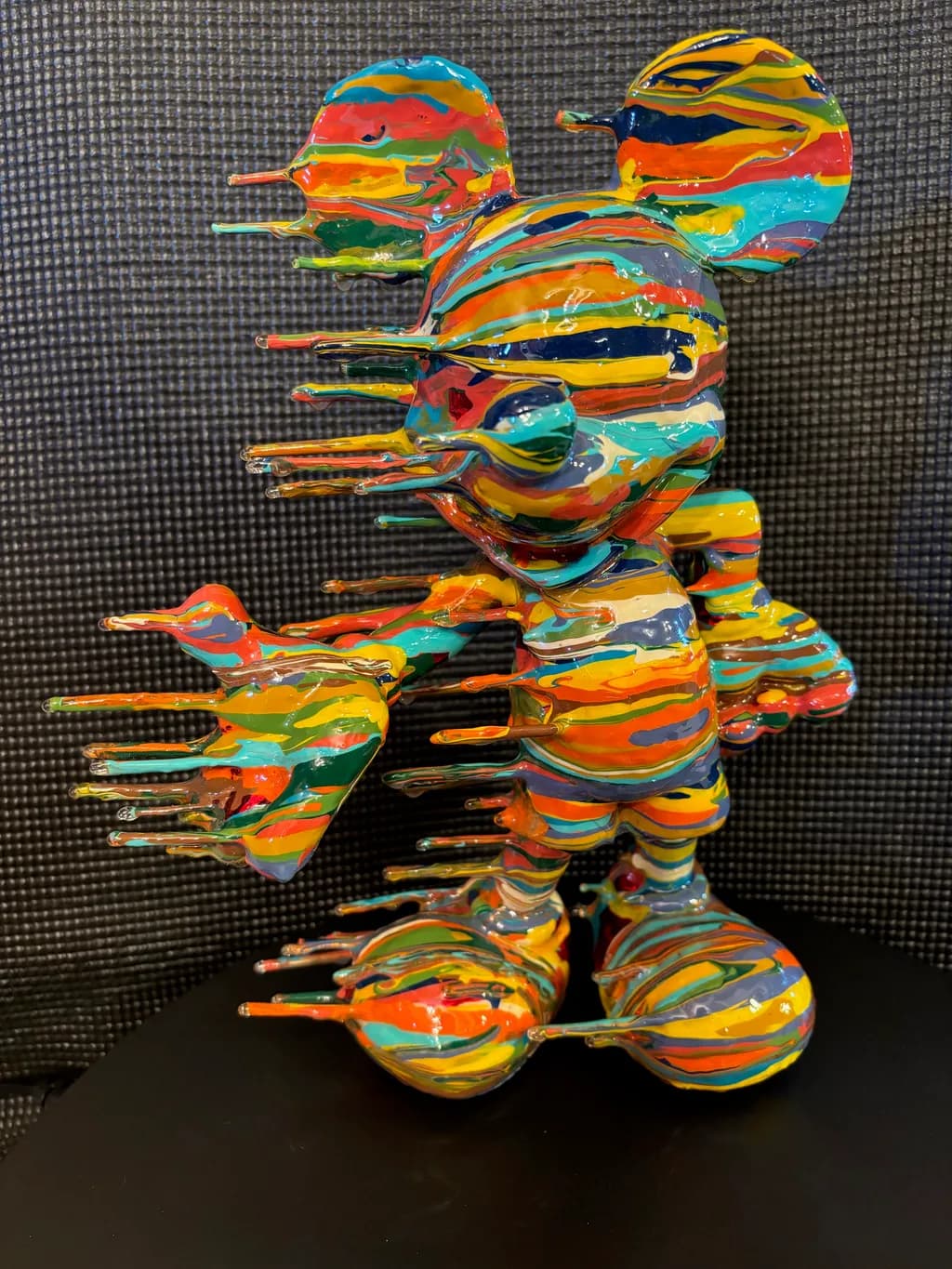 Genedieve, Vortex Mickey Pastel Resin Sculpture, 11"H signed with COA, 2023