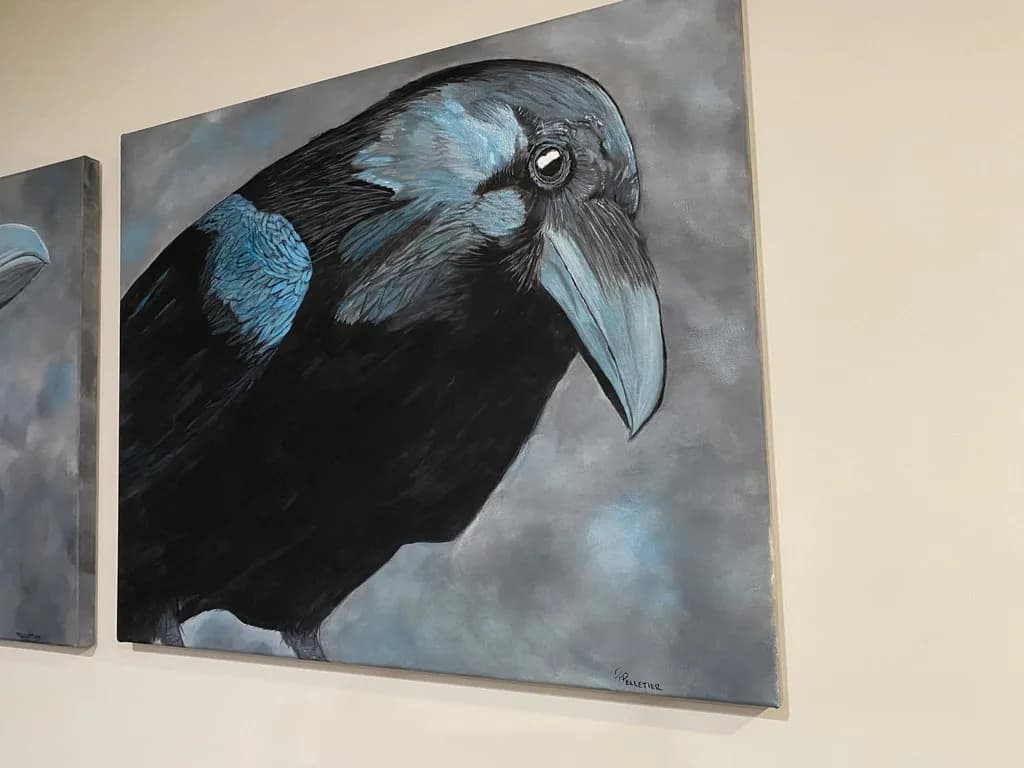 Blue Feather Raven