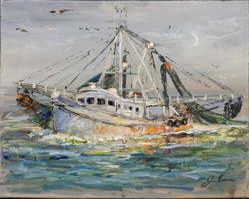Fishing Vessel at Sea