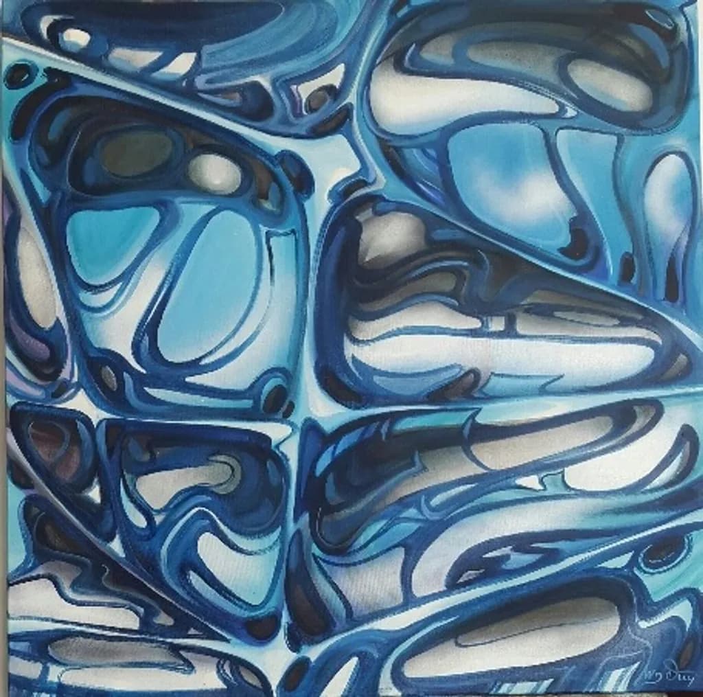 Abstract Blue Forms