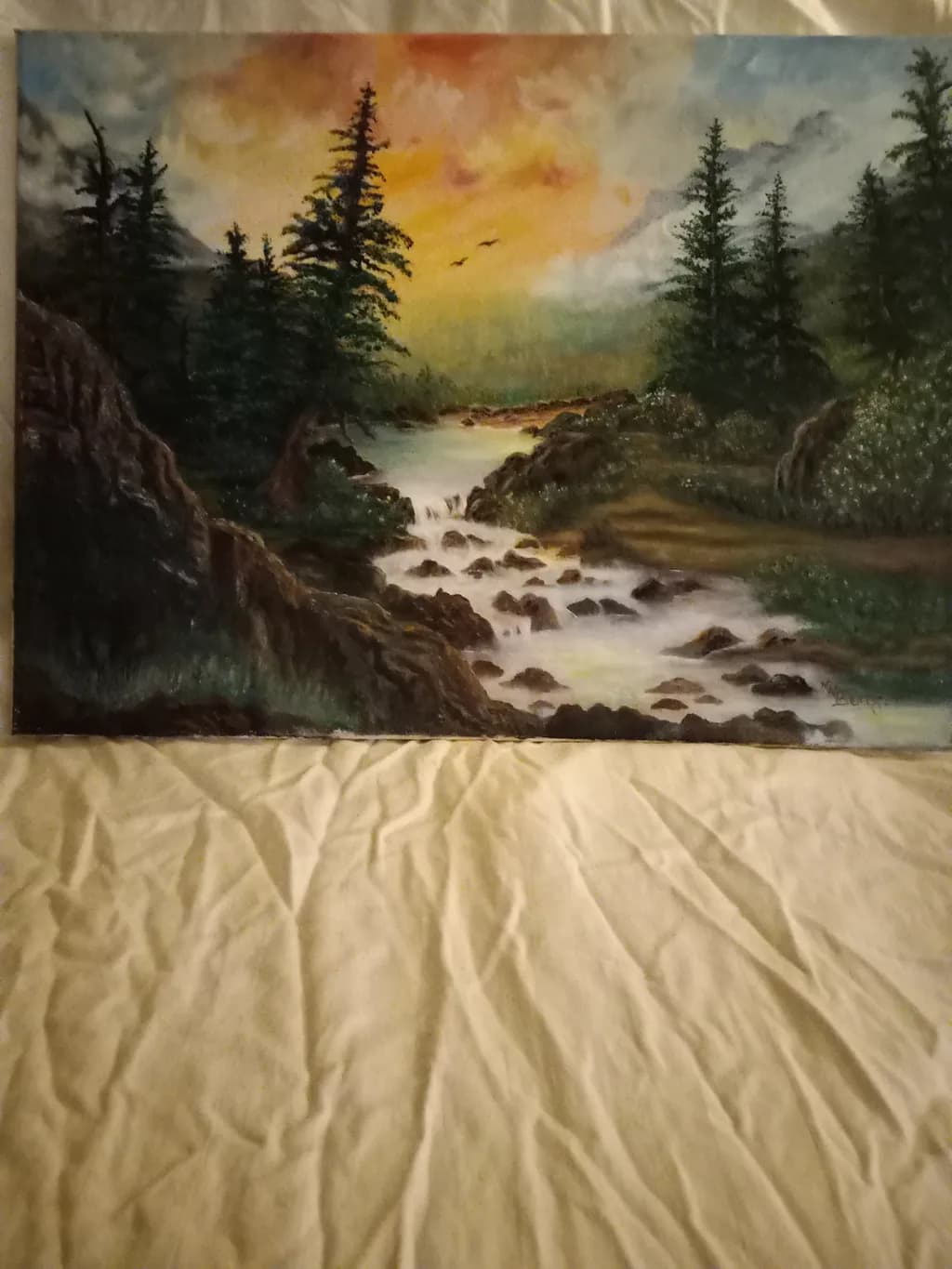 Mountain Stream Sunset