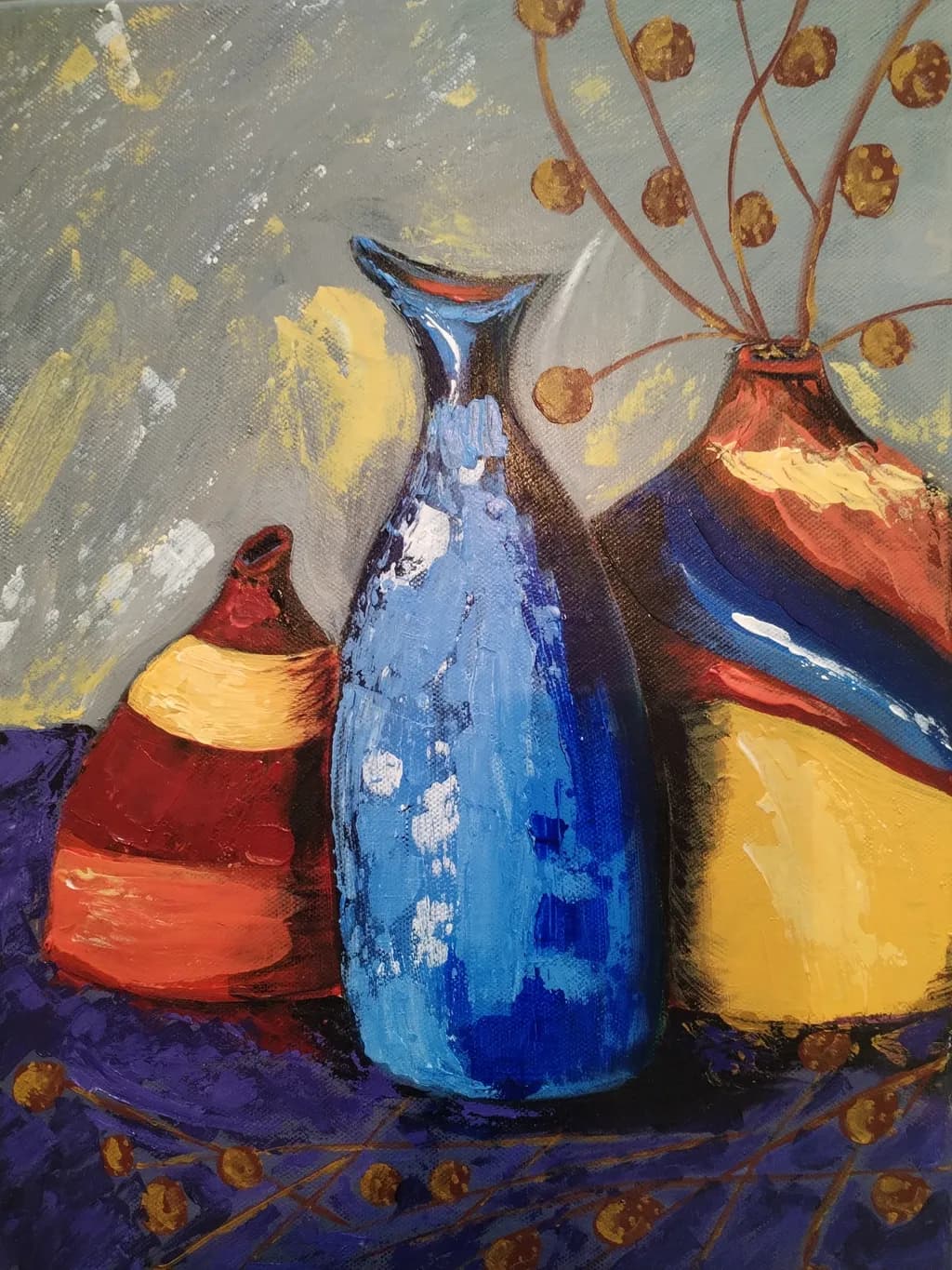 Blue Vase Trio