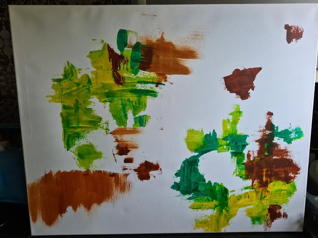 Abstract Green and Brown Forms