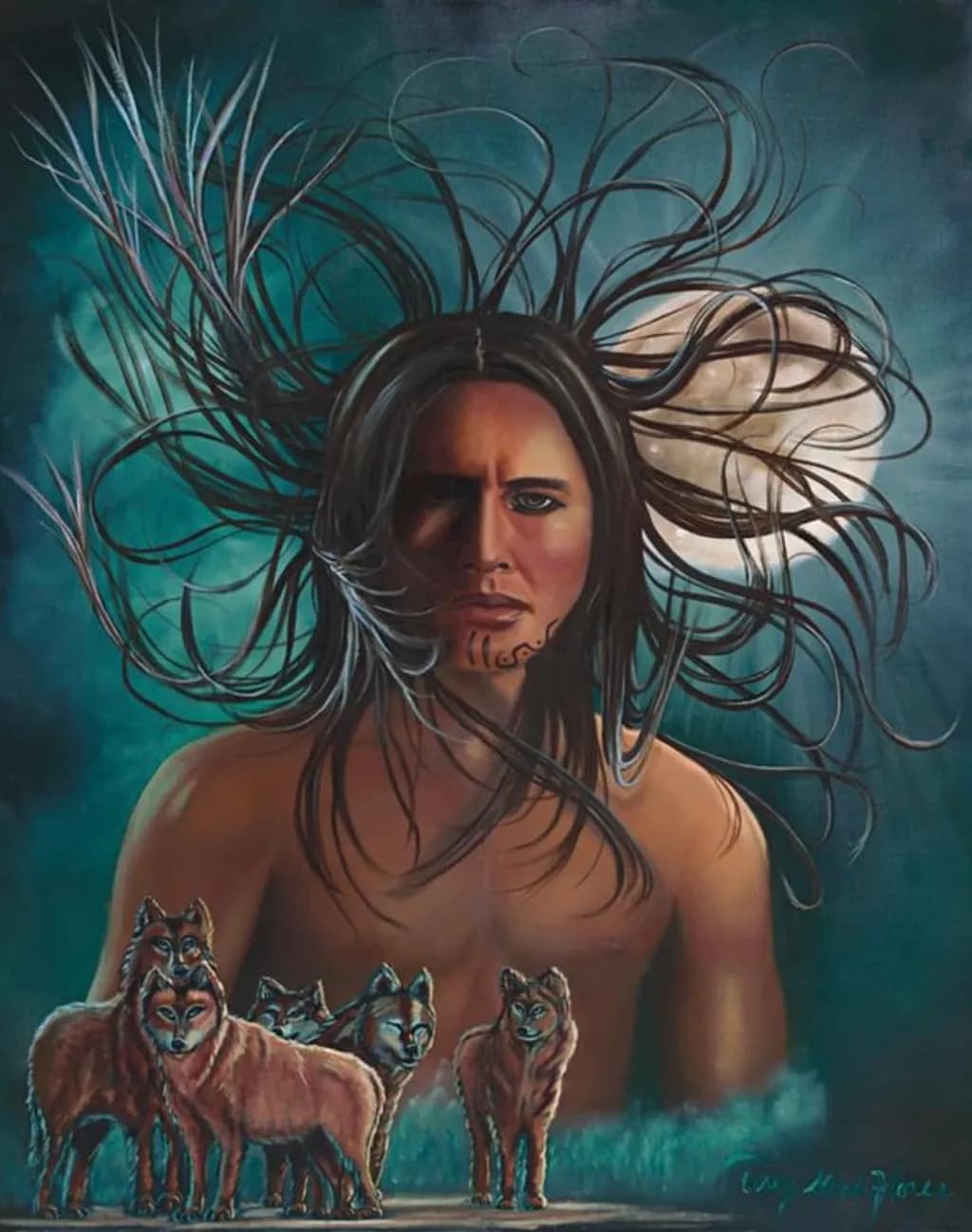 Moonlit Wolf Spirit