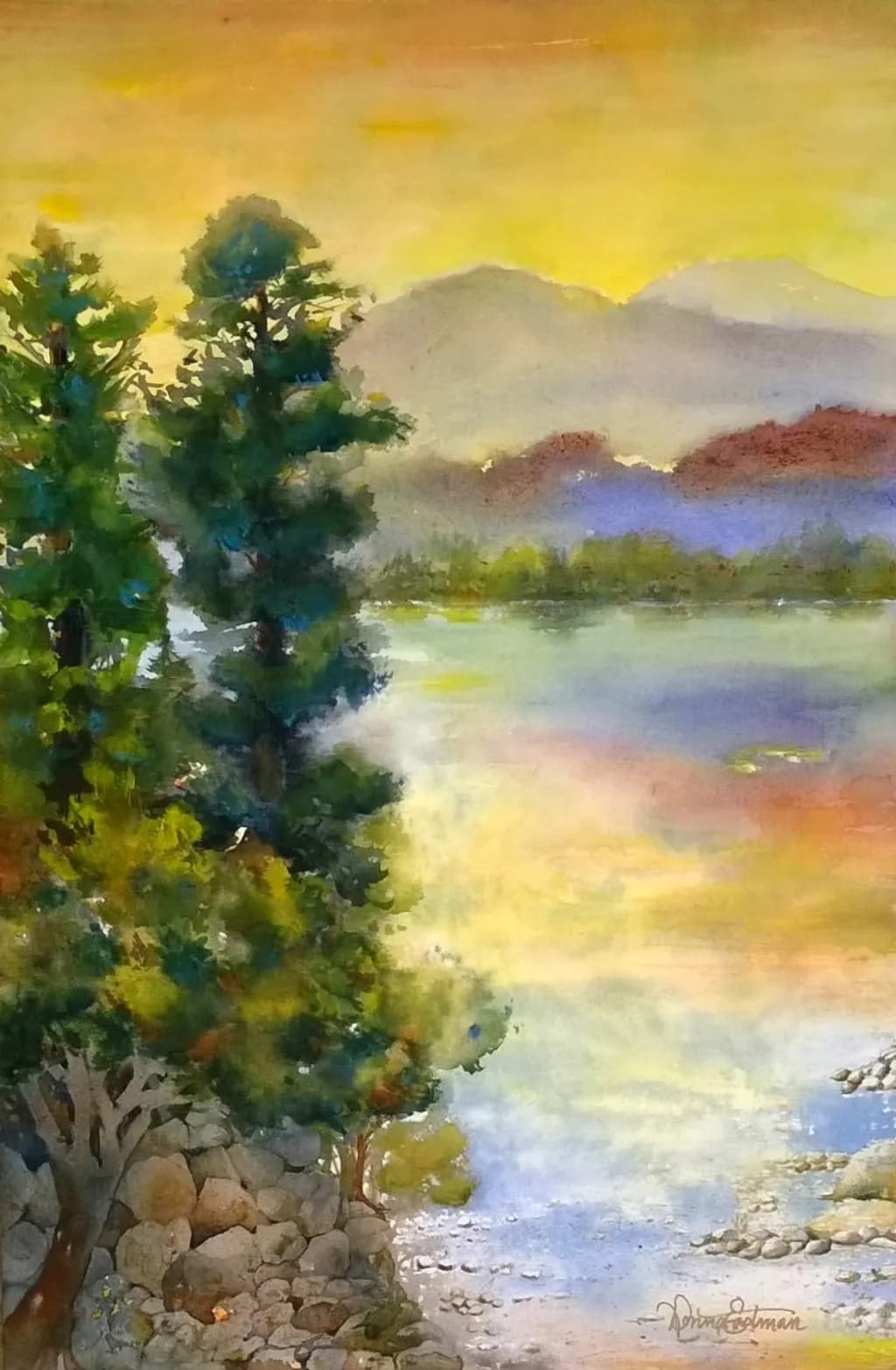 Sunrise Over the Lake