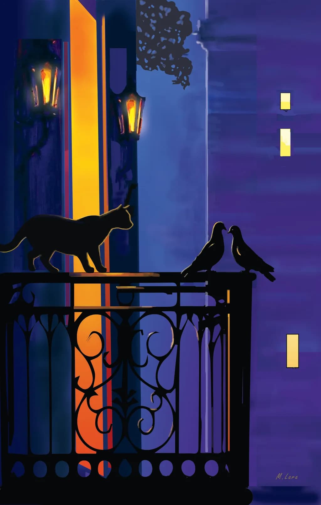 Balcony Night Encounter