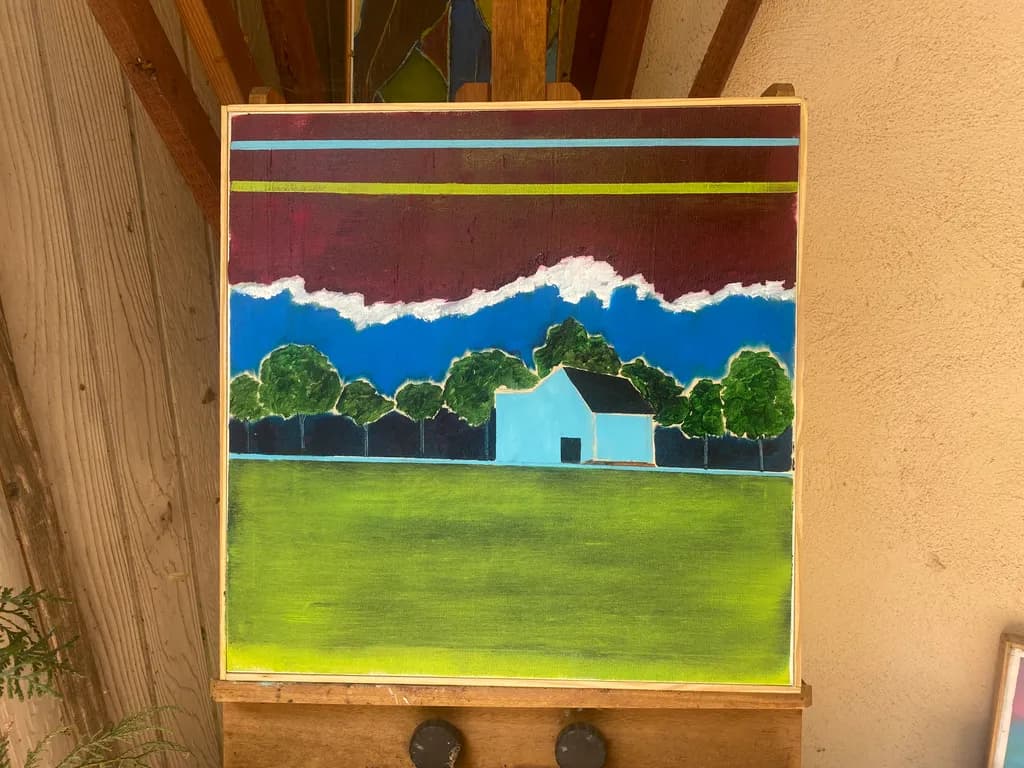Blue House Landscape