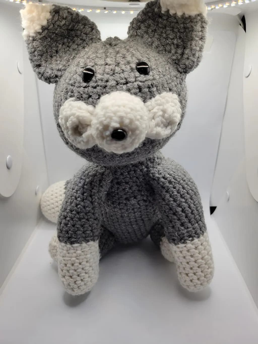 Gray Crochet Pup