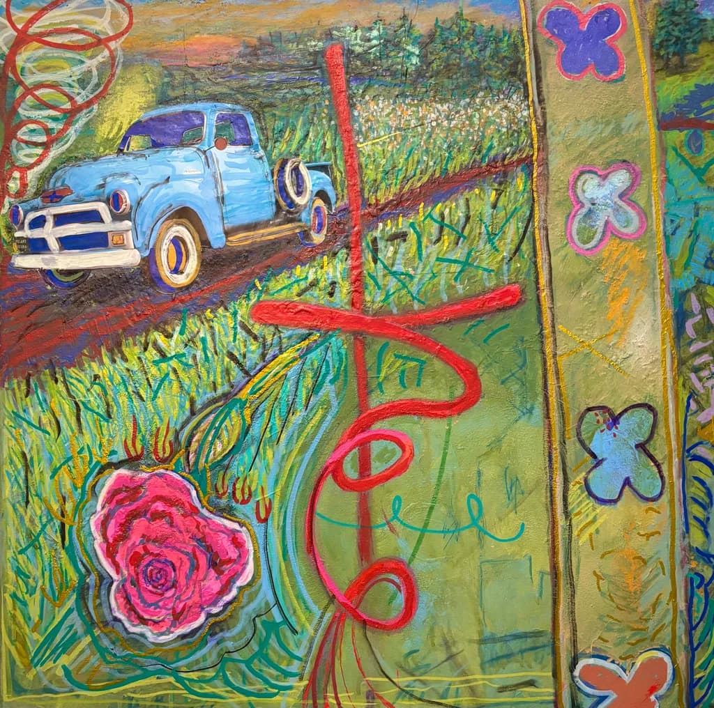 Blue Pickup and Bloom