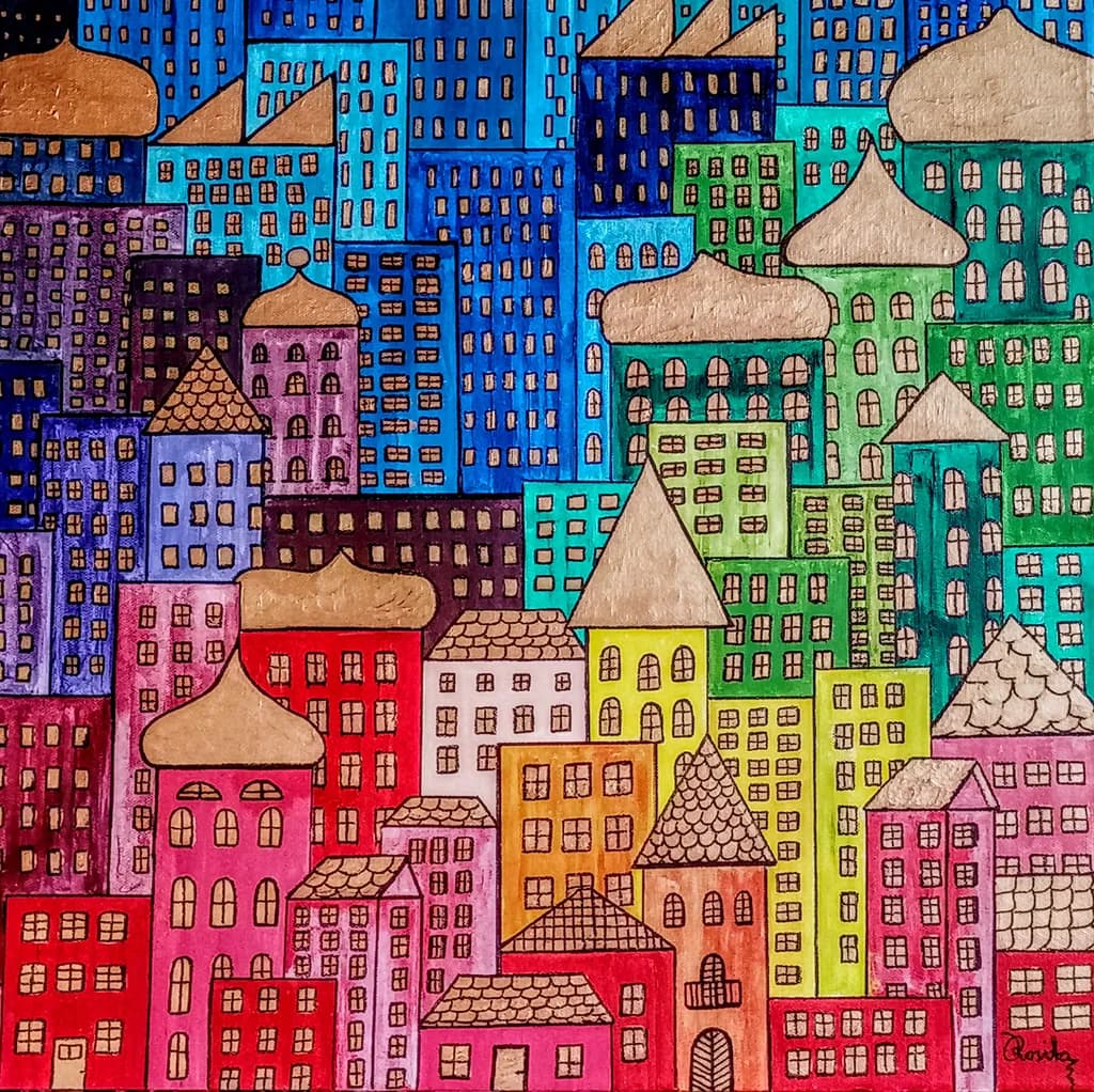 Colorblock Cityscape