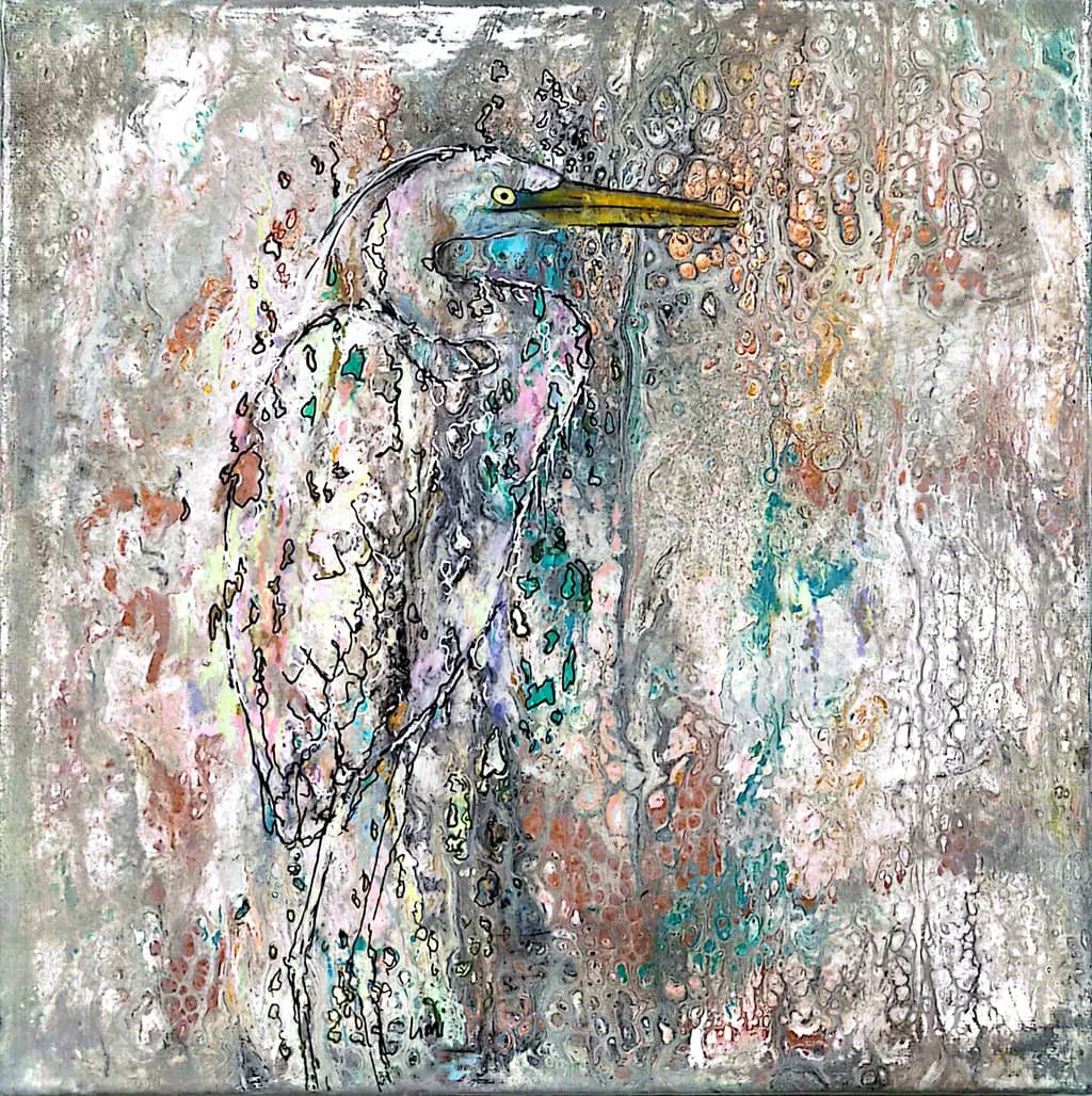 Misted Heron