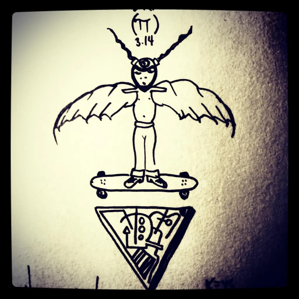Winged Skater Pi