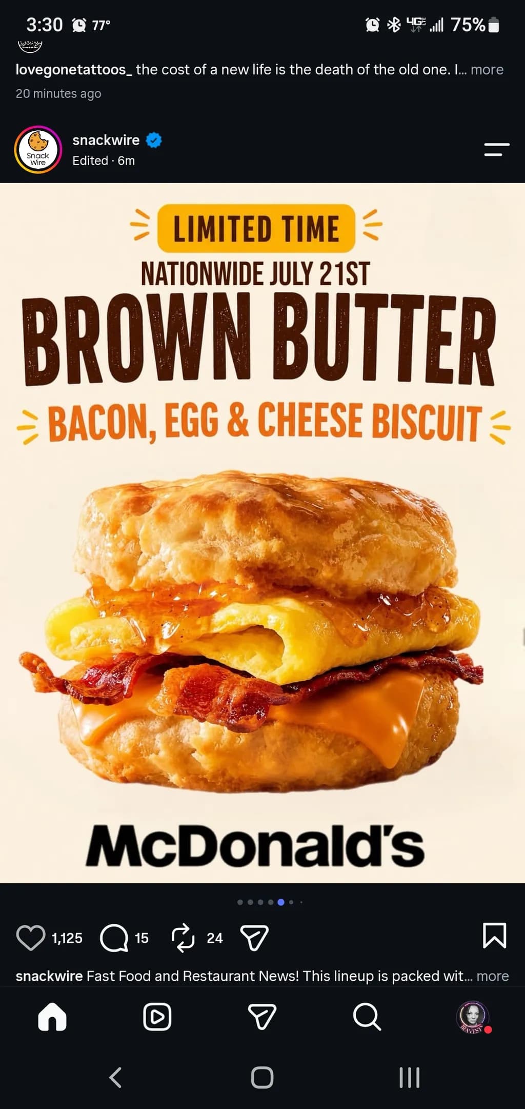 Brown Butter Biscuit Sandwich