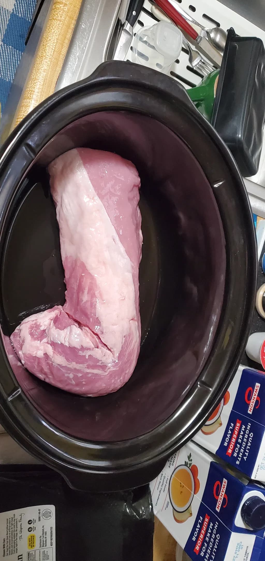 Raw Pork Roast in Crockpot