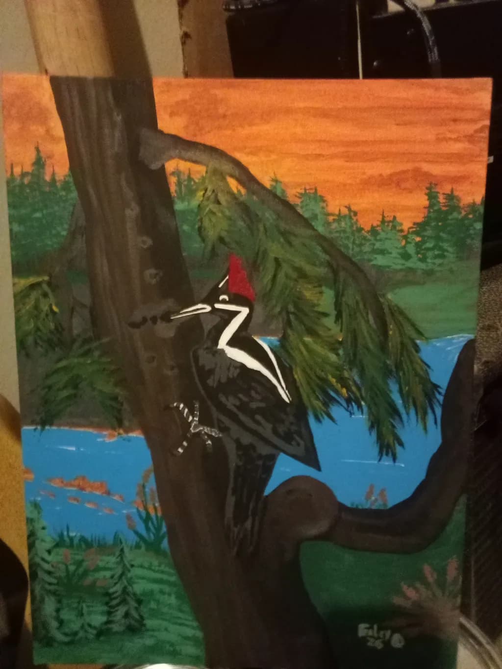 Crimson Crest Woodpecker
