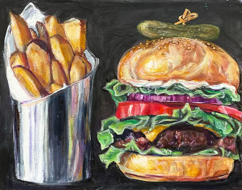 Burger and Fries Duo