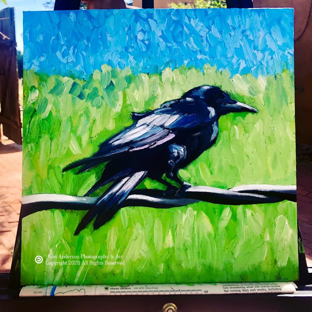 Black Bird on Branch