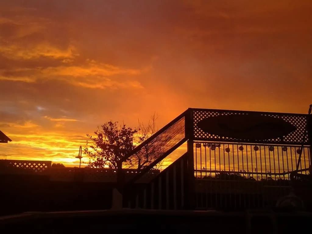Orange Horizon Silhouette