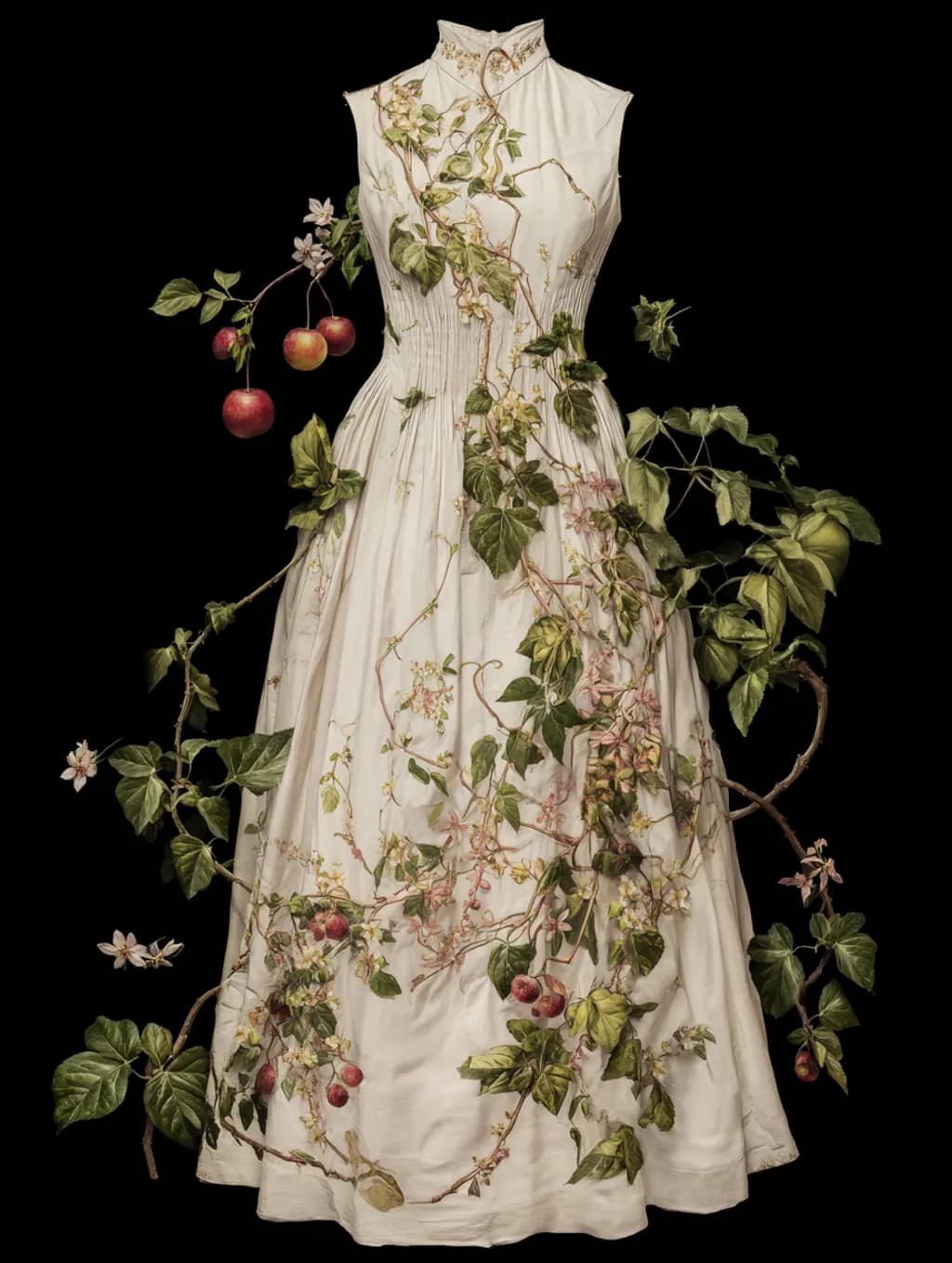 Ivy and Apple Blossoms Dress