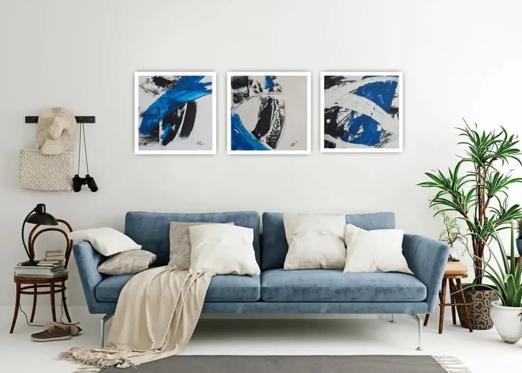 Blue Motion Triptych