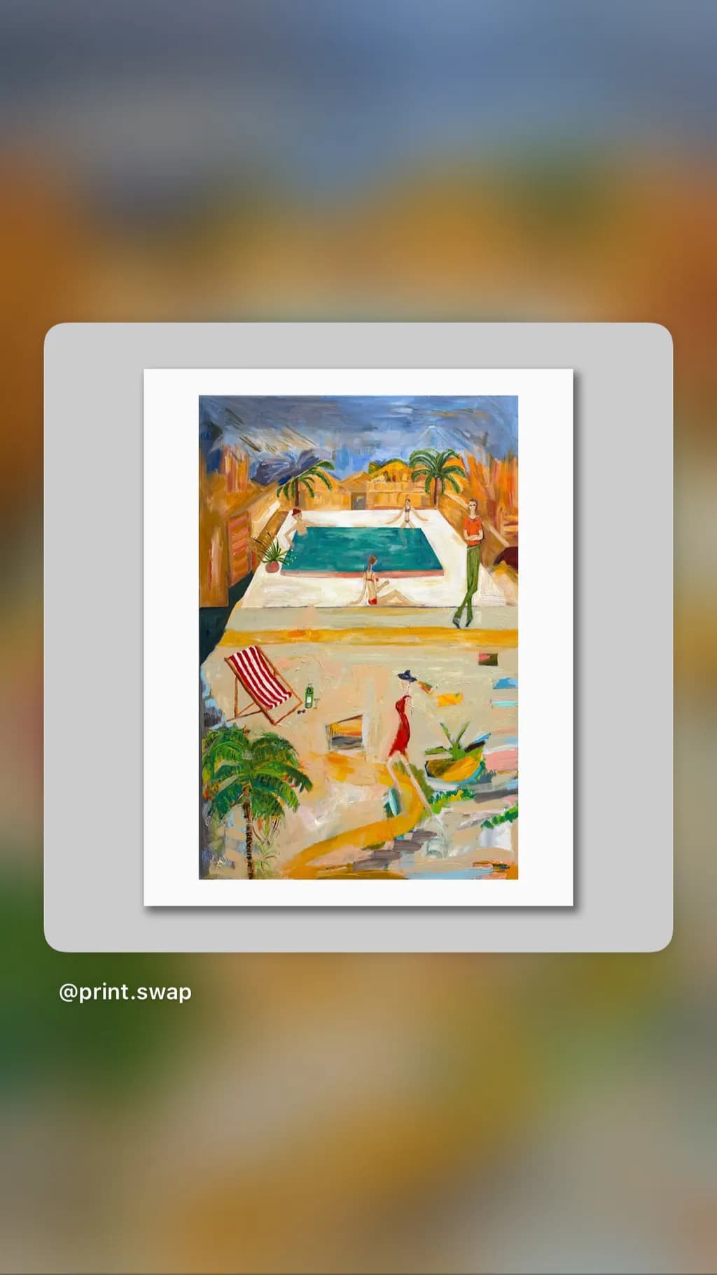 Poolside Stroll