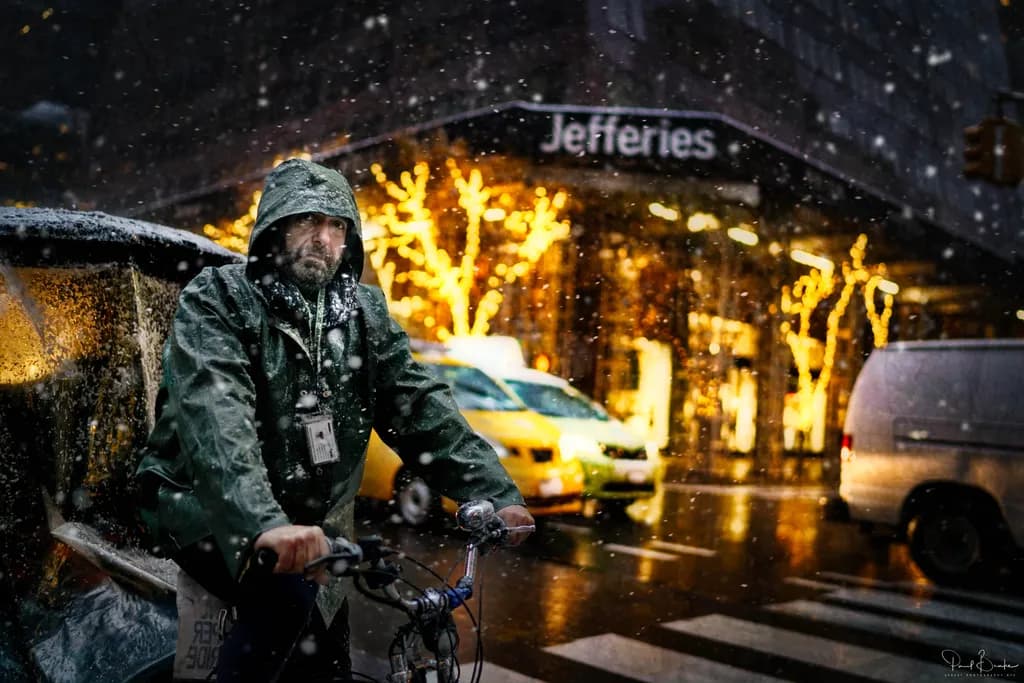 Snowbound Cyclist