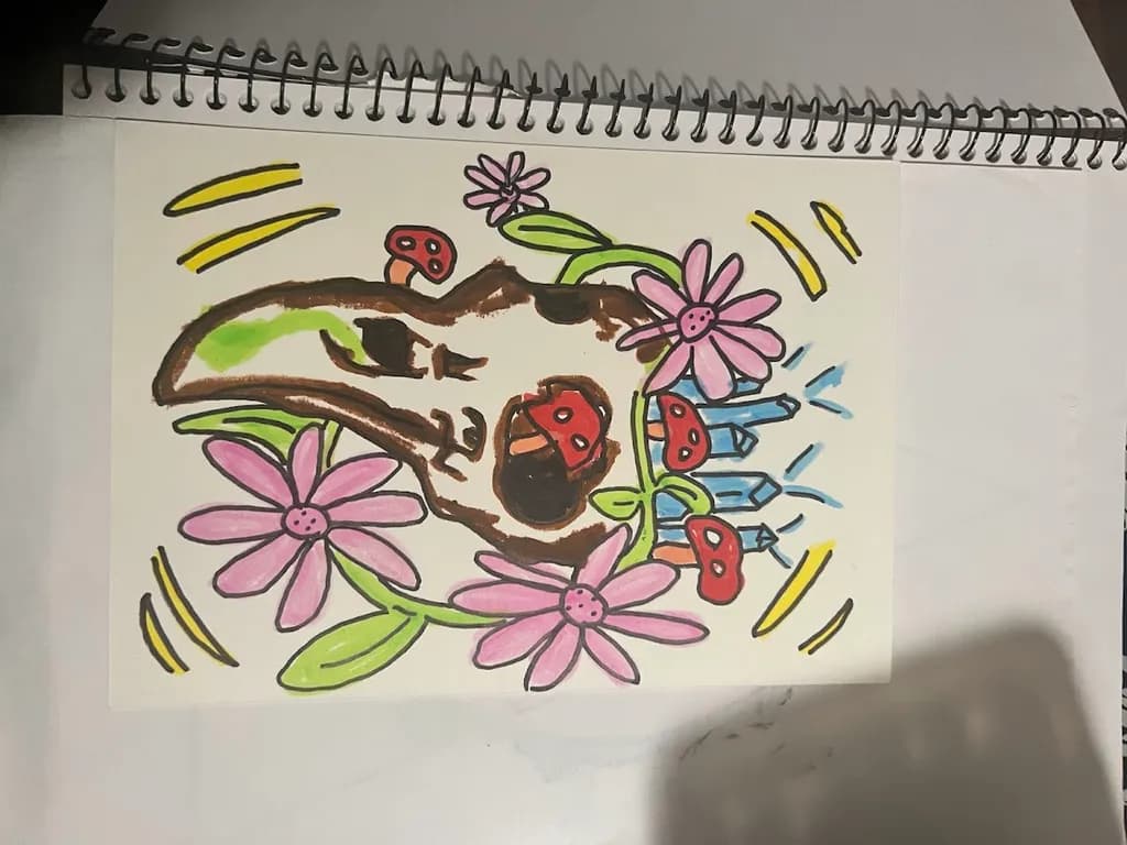 Floral Skull Mosaic