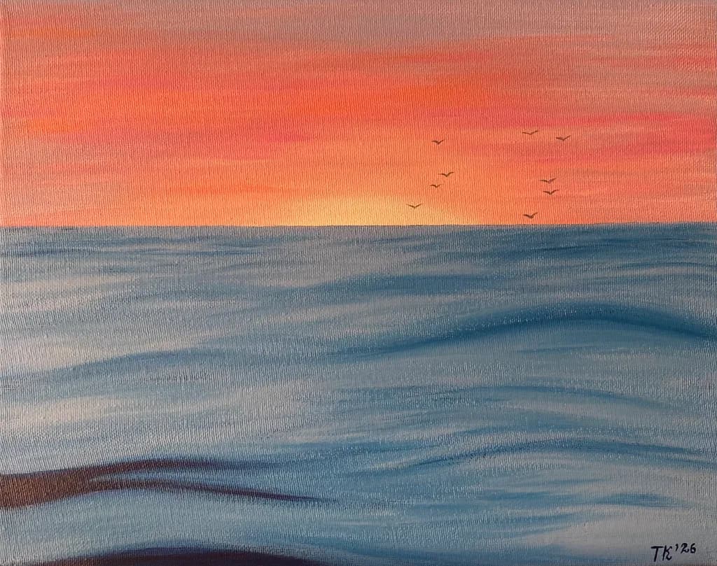 Ocean Sunset Flight