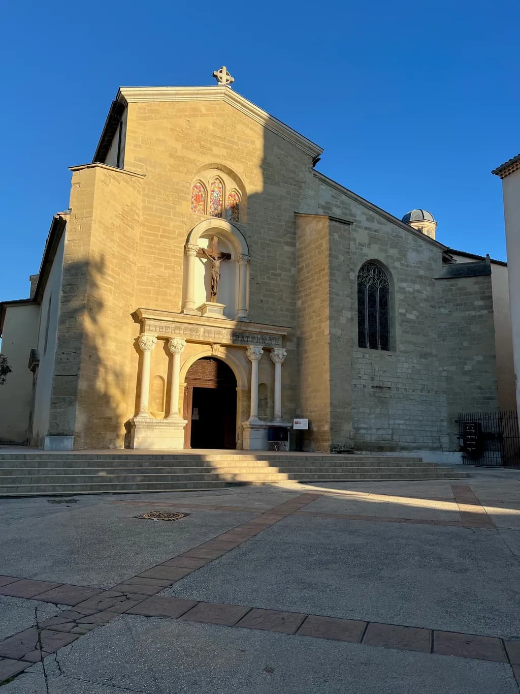 Sunlit Stone Church