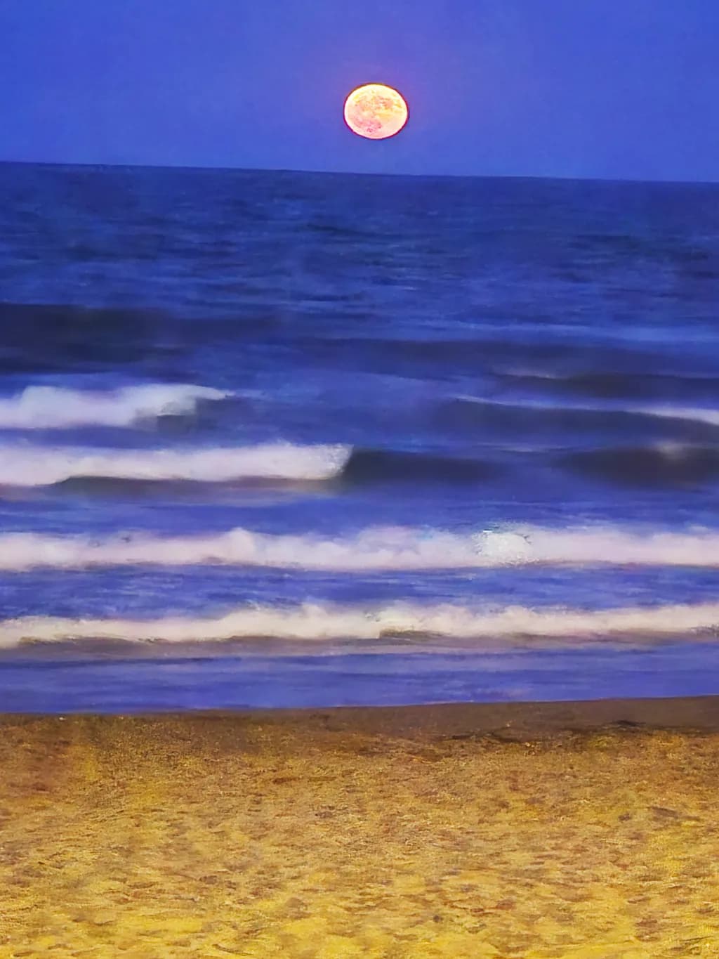 Moon and Waves