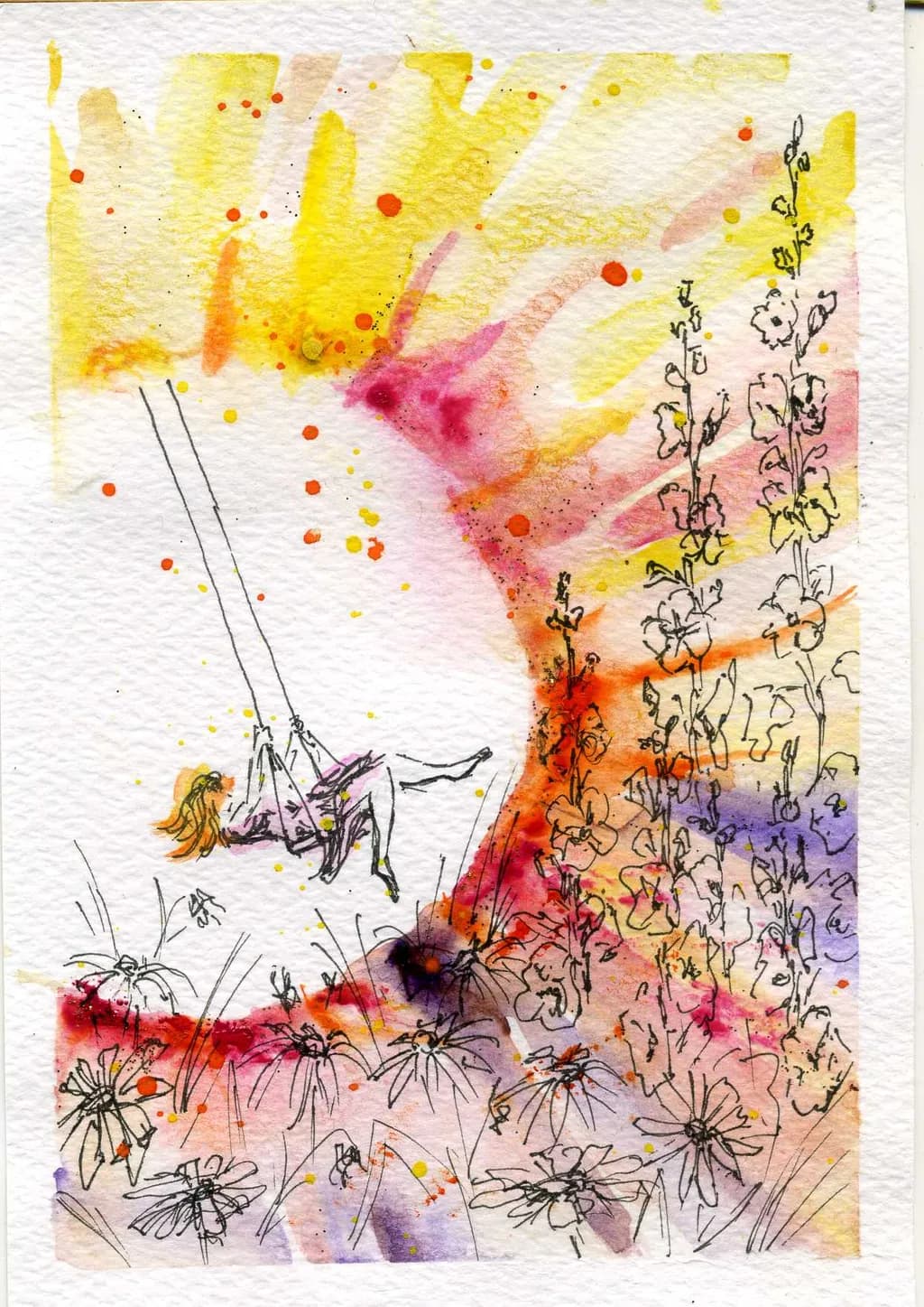 Swinging Among Flowers