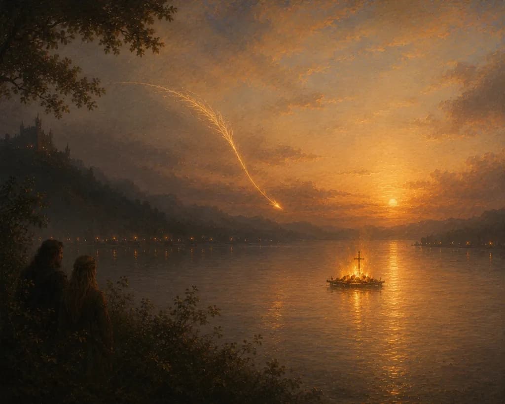 Sunset Over Lake Ceremony