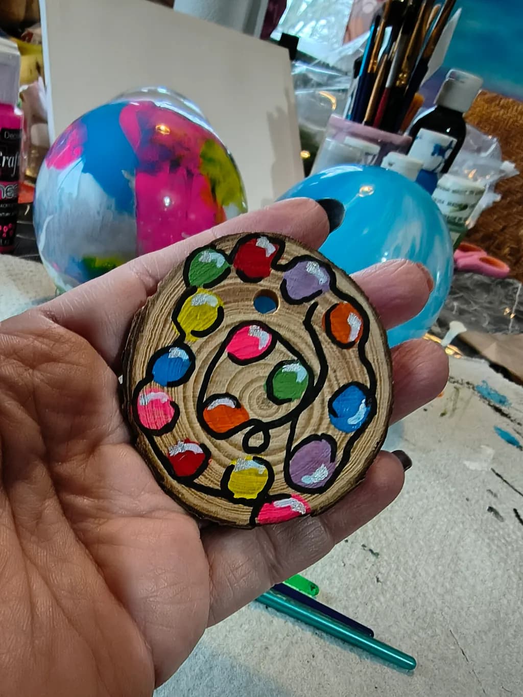 Painted Wood Spiral