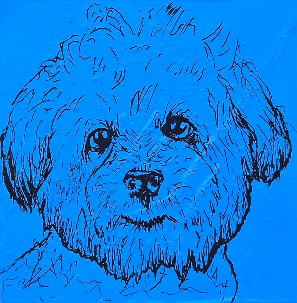 Blue Pup Sketch