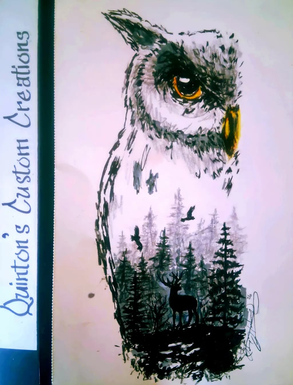 Owl Forest Silhouette