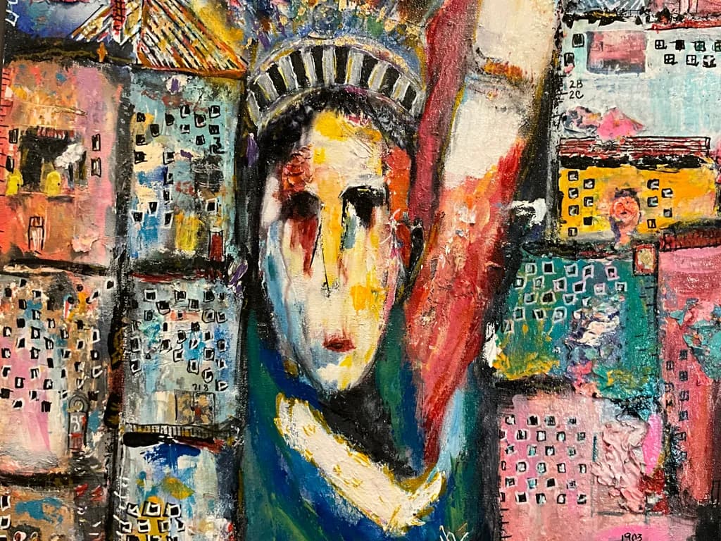Statue of Liberty Cityscape
