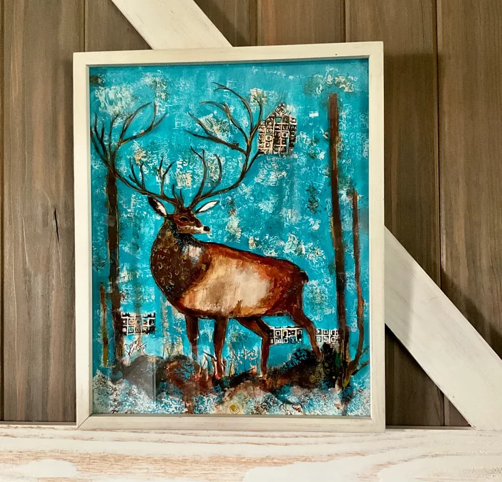 Stag in Blue Forest