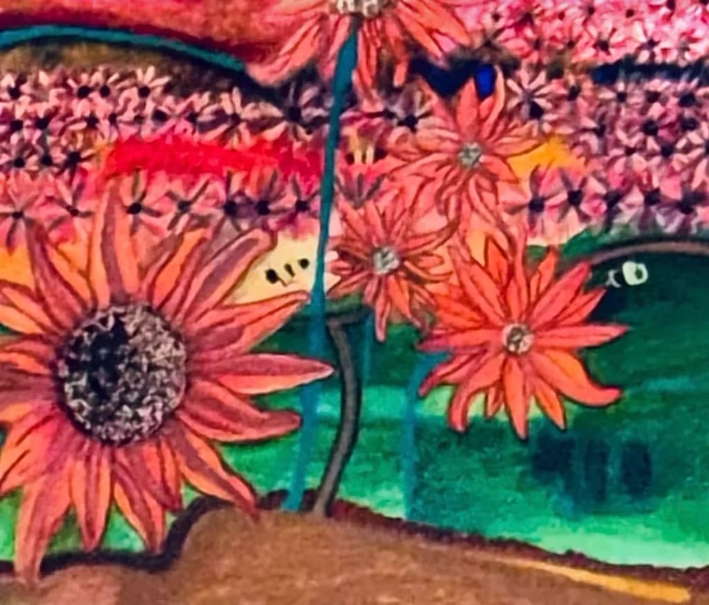 Garden of Orange Blooms
