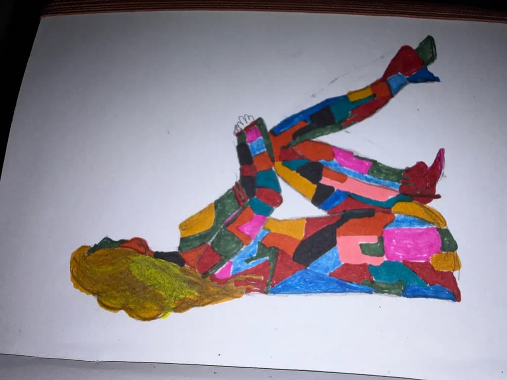 Patchwork Figure Reclining