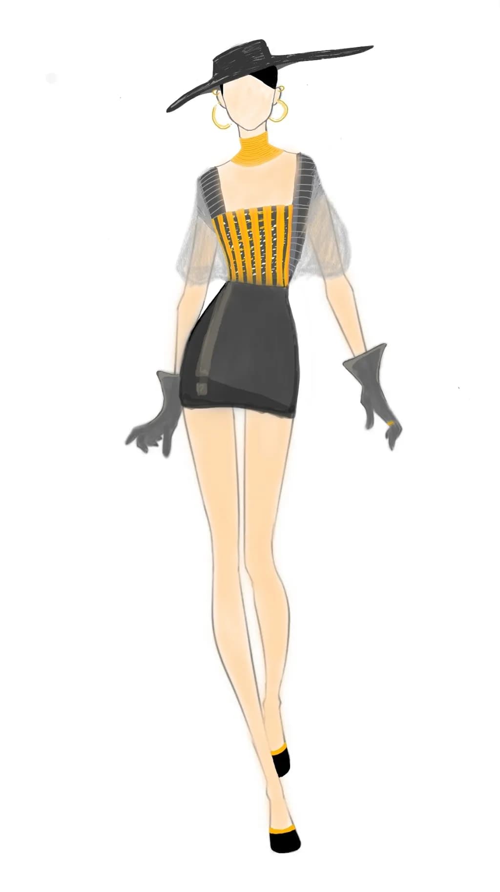Golden Stripe Chic