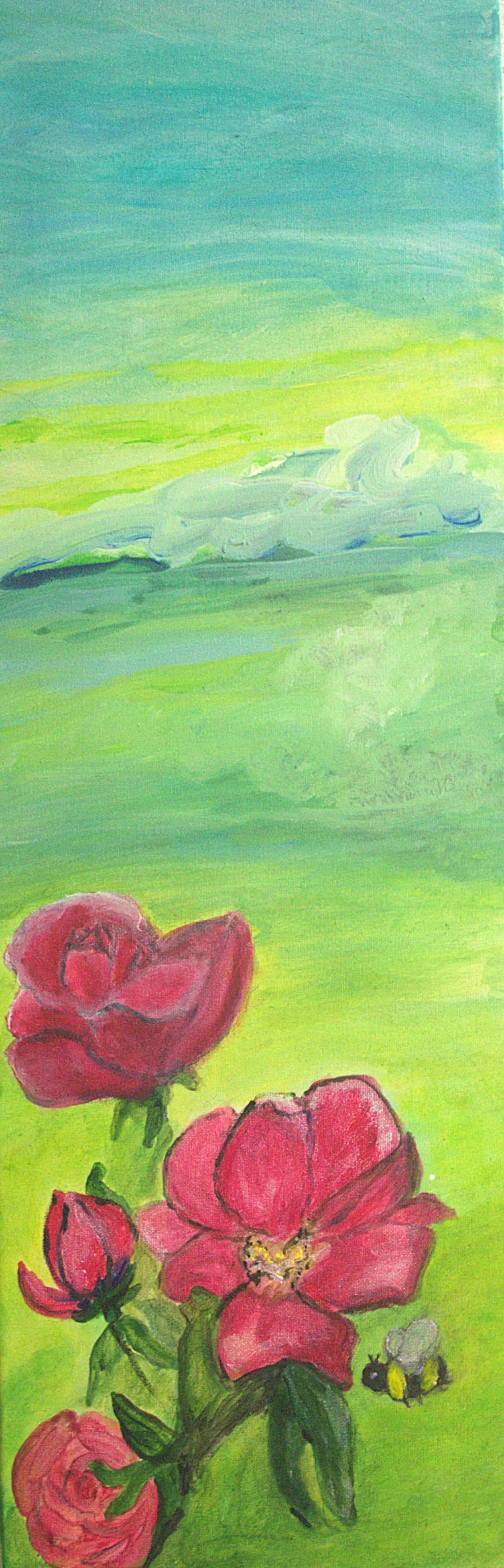 Rose in Green Landscape