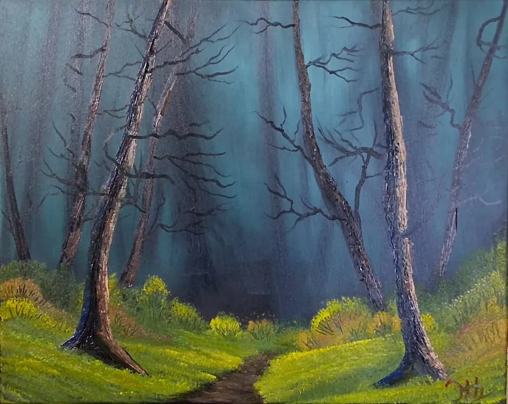 Misty Forest Path