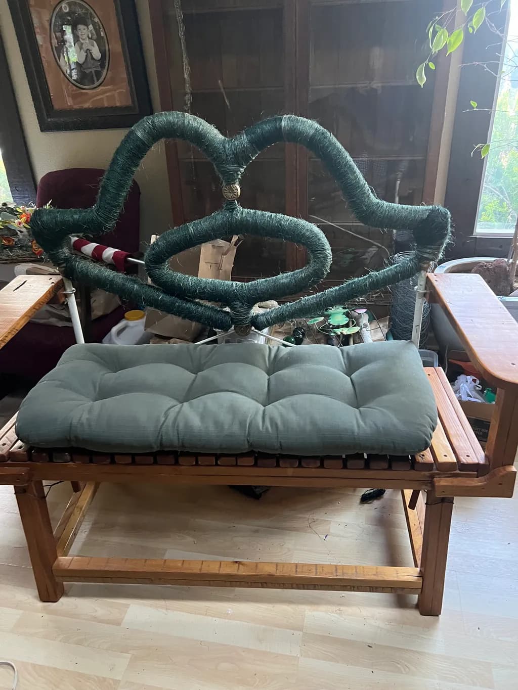 Rustic Cushion Bench