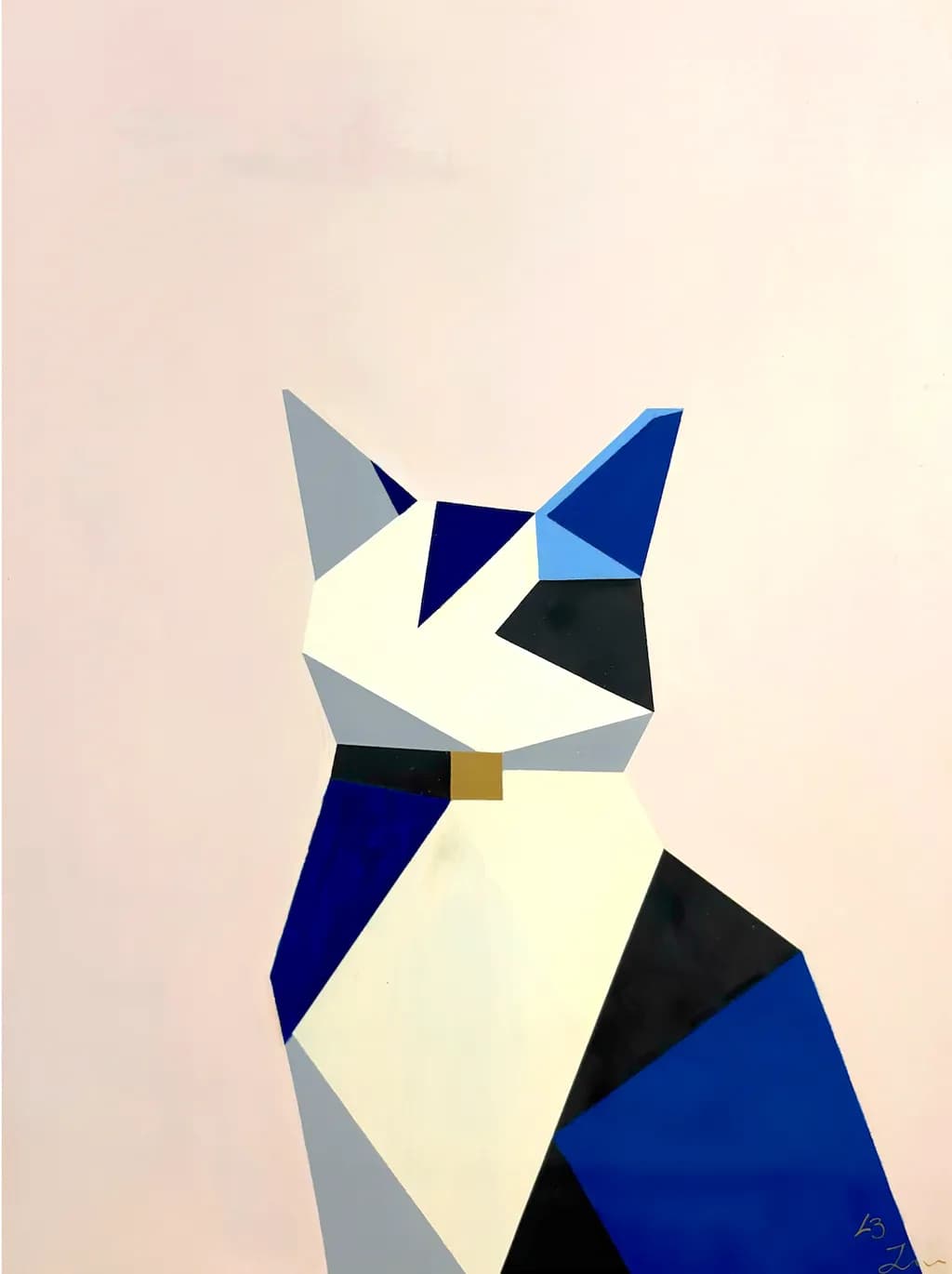 Geometric Cat Portrait