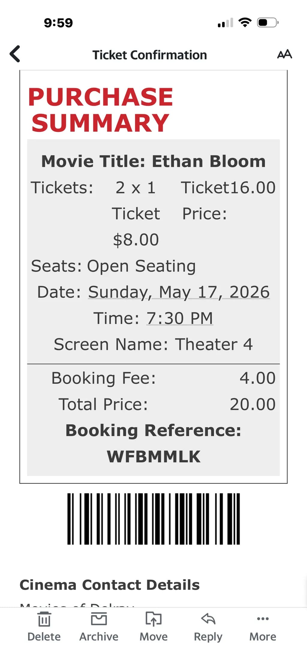 Ethan Bloom Ticket