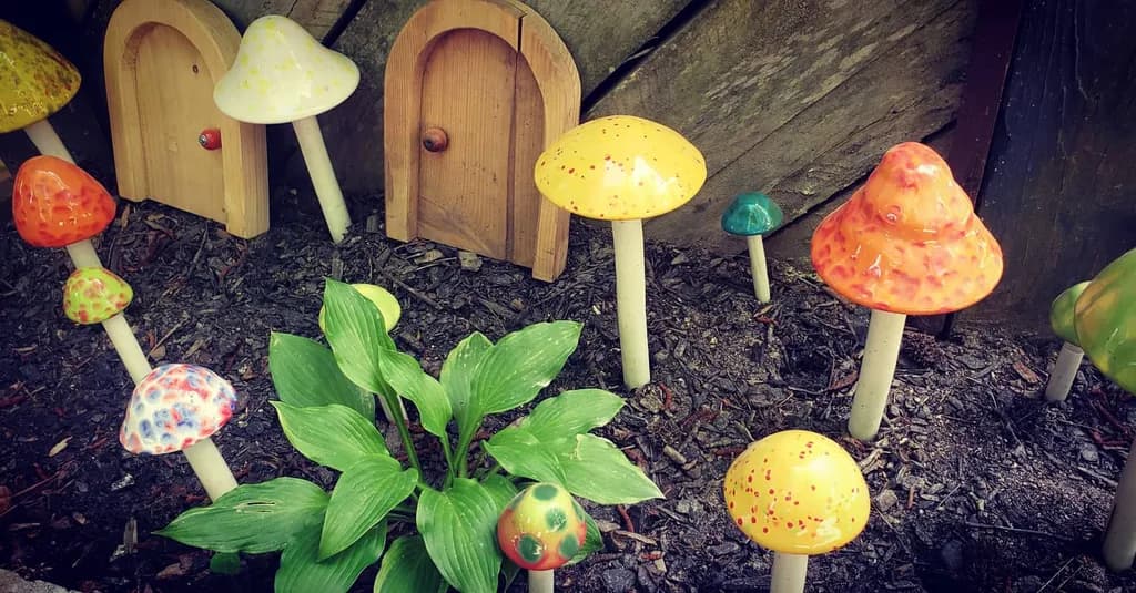 Garden Mushrooms and Doors