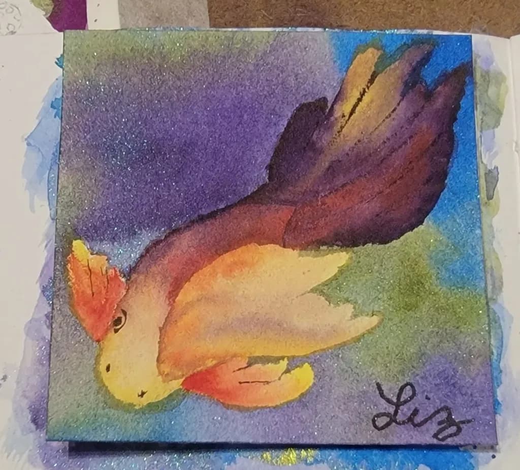 Colorful Bird Flight